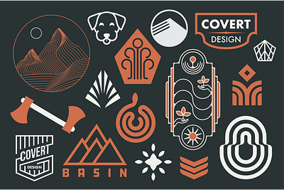 Logo and Badge Collection badge design branding design graphic design iconography logo