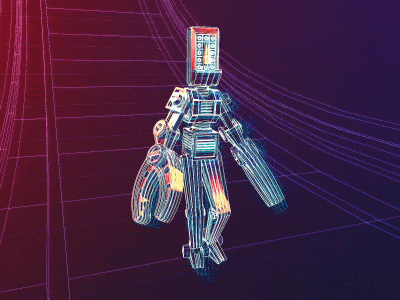 mecha-lobster c4d loop motion graphics