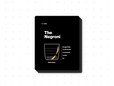 Negroni bartender branding card design design graphic design illustration infographic print design recipe recipe design recipes typography ux uxdesign visual design