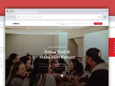 Website Mockup - YWAM Kansas City