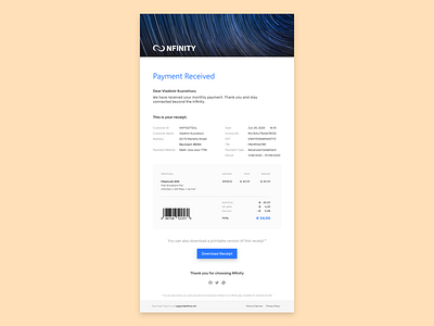 DailyUi #017 Email Receipt adobe xd adobexd affinitydesigner bill daily ui dailyui dailyui 017 dailyuichallenge design email email design email receipt internet invoice invoice design newsletter prototype receipt ui ux