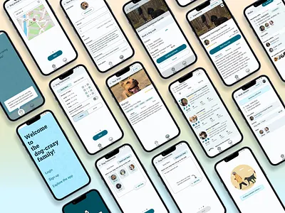 Woggo - the dog walking app app design typography ui ux