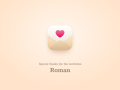 App Icon app dailyui design envelope heart icon invitation letter love neumorphism thankyou ui