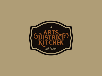 Arts District Kitchen Logo food las vegas logo redesign restaurant star typography vegas