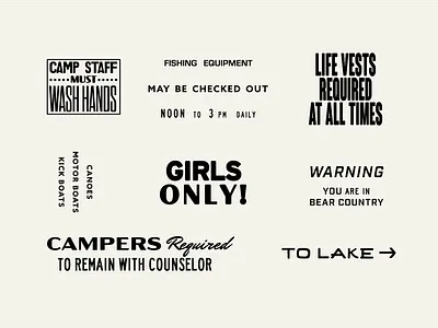 American Horror Story 1984: Camp Redwood film film graphics set design signpainting typography vintage