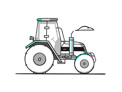 Farm life black dribbble farmer farmers farmers market farming flat grow icon illustration motor shot sketch stroke tractor vector vehicle white