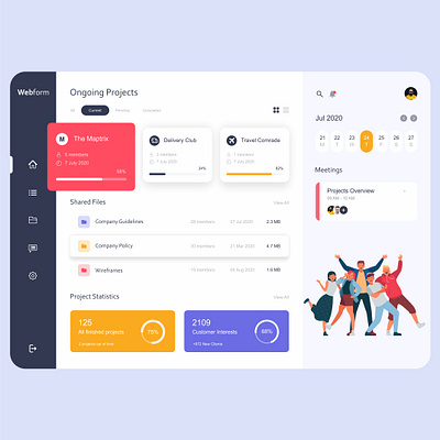 Web Platform app clean colors design illustration minimal ui ux web website