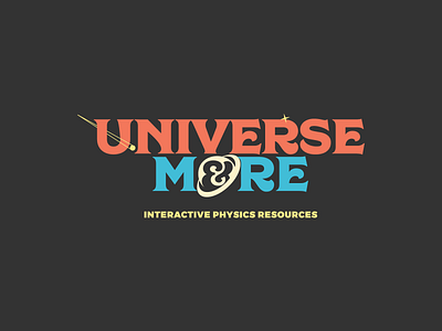 Universe & More Logo educational fun logo physics planet quirky space