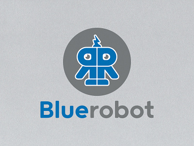 Blue Robot logo_BRD_6-1-22 blue branding design illustrator logo robot