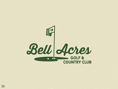 Bell Acres logo 01_BRD_6-1-22 bell acres branding design golf illustrator logo