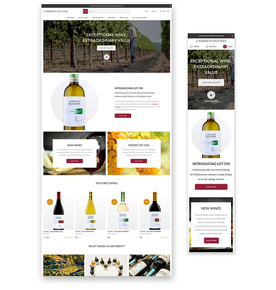 Wine website design ecommerce ui ux web web design web development website