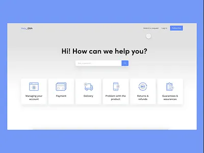 Daily UI Challenge #092 - FAQ animation answer daily ui daily ui 92 daily ui challenge desktop help interaction question search search bar ui ui design website