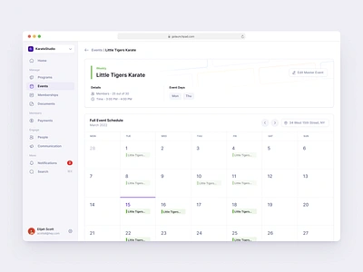 Event Calendar 📆 app calendar clean dashboard dates event month ui ux web week