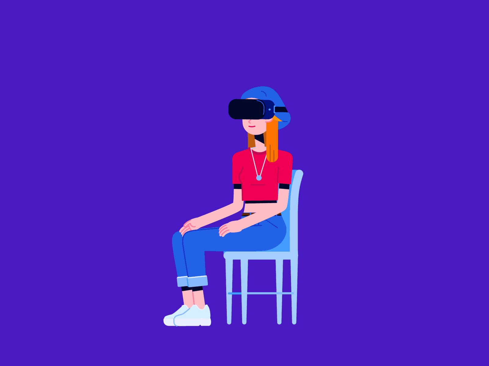 VR headset after affects animation character design duik flat design flat illustration headset illustration illustrator motion design vector vr