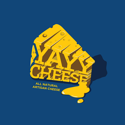 Logo Design for Cheese brand "YAYY CHEESE" 3d artisan brand branding cheese home based illustration logo vector yayy