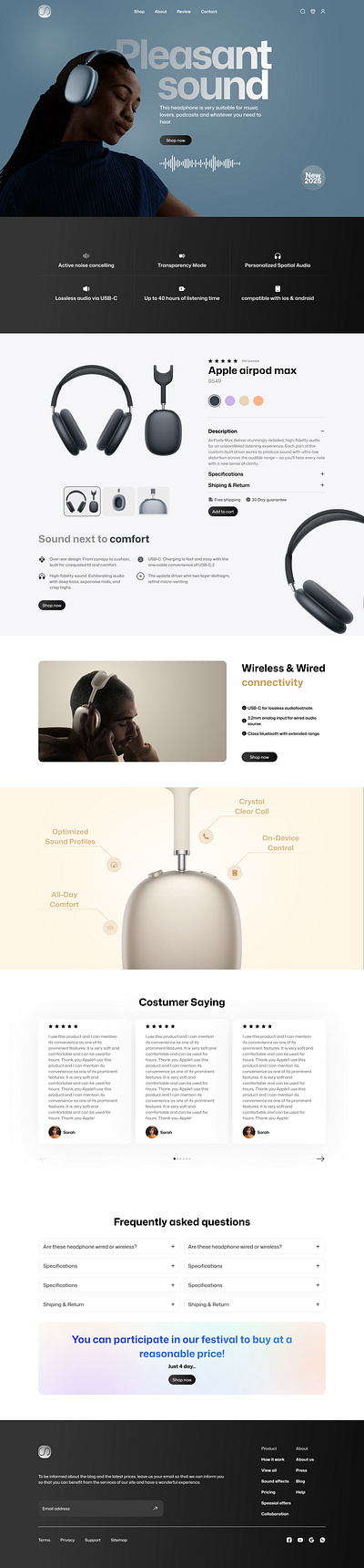 Headphone apple branding graphic design ui