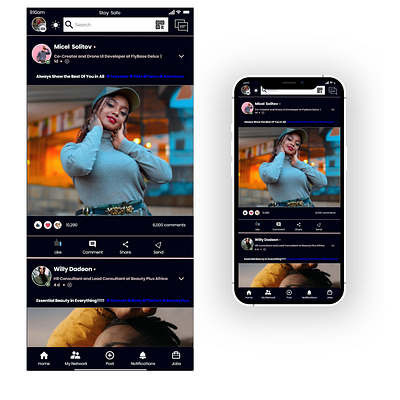 LinkedIn Darkmode adobexd darkmode linkedin socialmedia