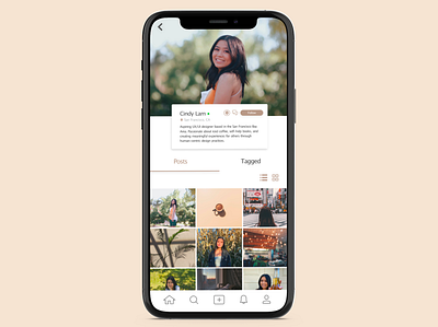 Daily UI 006 / User Profile adobe xd adobexd app app design app interface daily ui daily ui 006 daily ui challenge design instagram instagram redesign interface interface design mobile ui photo sharing profile profile design profile interface ui user profile