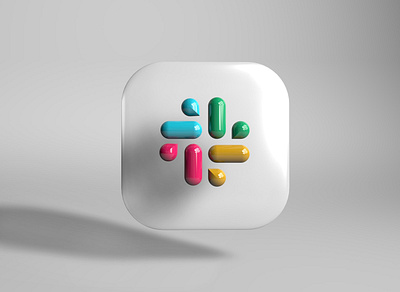 Slack's logo into 3D (Cinema4D) 3d 3d art 3d logo cinema cinema4d logo slack slack app