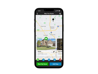 Routing Map app daily ui design gps mobile ui ux