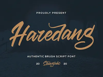Haredang - Bold Script Font bold brush calligraphy font groovy handdrawn handlettering logotype multilingual puaencode retro script stylish vintage