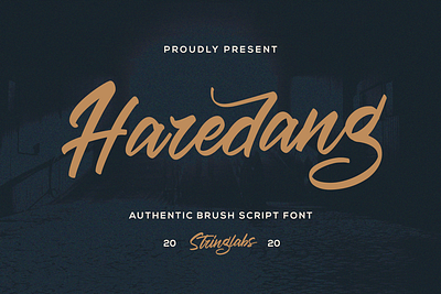 Haredang - Bold Script Font bold brush calligraphy font groovy handdrawn handlettering logotype multilingual puaencode retro script stylish vintage