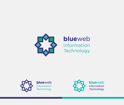 Blue web Logo brand branding design icon identity information logo technology ui ux web