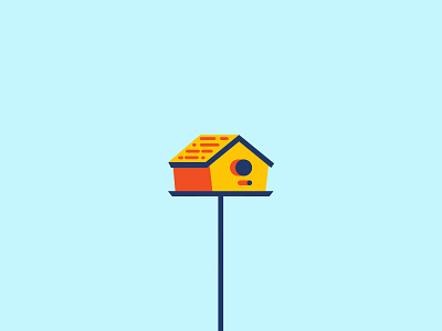 Birbhouse bird birdhouse design graphic design illustration