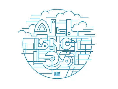 ALL IS NOT LOST celtic circle clouds graphic design lettering line art logo rural thick lines type designer typography vector vector art
