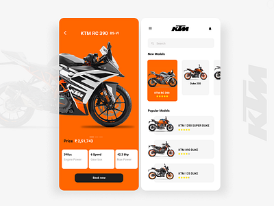 Day 22: Search 022 bikes booking daily 100 challenge dailyui day022 ecommerce app ktm ktm bike mobile app design mobile ui search search results searching ui ux