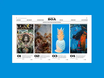 The business of Art app branding typography ui web