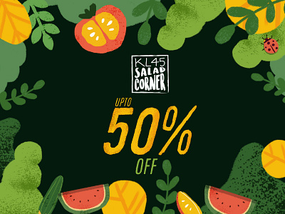 KL45 Salad Corner aftereffects animation branding concept creative design flat illustration logo motiongraphics