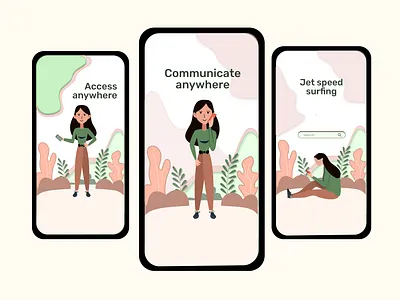 Onboarding illustration app branding character figmadesign girl character icon vector illustration mobile onboarding onboarding illustration onboarding screen onboarding ui ui uiux vector illustration