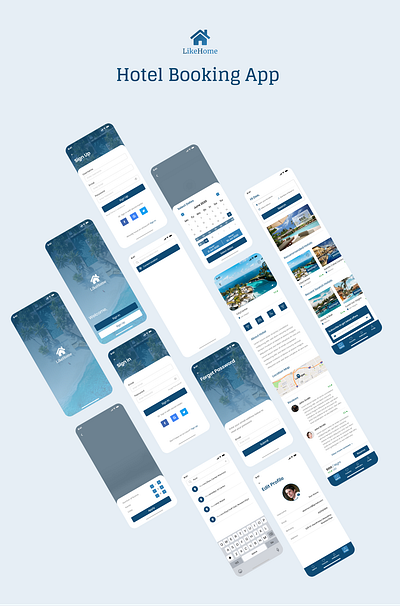 Hotel Booking App adobe xd booking hotel mobile uidesign uiux