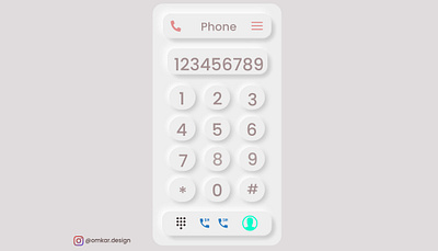 Neumorphism Dialpad UI animation app art branding design illustration ui ux web website