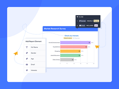 Introducing JotForm Report Builder chart data visualization landing page product design report report design ui ux web