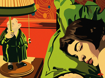 Daily Doodle Exercise - Amélie from Montmartre adobe illustrator amelie amelie poulain contrast daily art daily doodle daily illustration daily vector digital art digital illustration flat design green illustration lights red shadows vector vector art vector artist vector illustration