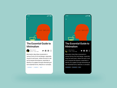 Daily UI - Blog Article Concept app article articles blog design blog post dark mode dark ui design ios light mode light ui mobile ui ui ui design uidesign ux