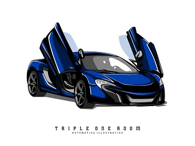Mc Laren 2 aplikasi blue car car illustration career design gaming logo gaminglogo illustrator logo mclaren triple one room typography ui ux vector