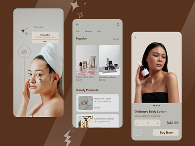 Skin Care Product Mobile App app app design application beauty beauty app clean design ecommerce interface ios mobile app design mobile design online store product skin care skincare skincare app skincare product ui ui design