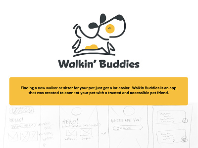 Walkin Buddies Pet Walking and Sitting App Case Study design product design ui ux