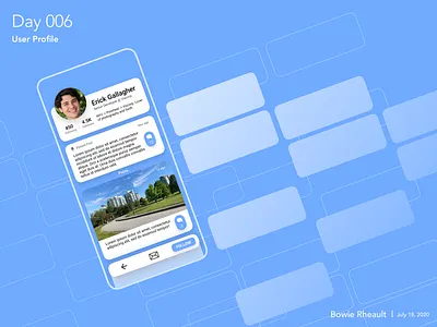 User Profile app dailyui profile social media ui