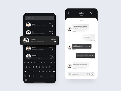 Messaging App Concept design mobile app mobile app design mobile design mobile ui ui uidesign web design webdesign