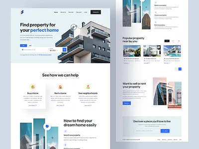Real Estate Website home page design apartment branding building corporate design home page house housing landingpage properties psd template real estate real estate agency realestate realtor rent ui ui design ux design website