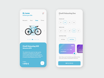 Cycling e-shop adobexd app application bicycle design design app development dizajn figma graphicdesign graphics prototype ui ui design uiux uix userexperience userinterface ux ux design