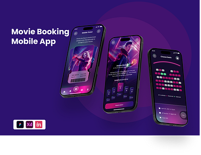 UI Movie Booking app ui avengers booking app design doctor strange figma movie prototyping reservation sketch ticket ui user interaction ux wireframing xd