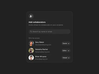 Add collaborators component components figma invite ui ui design