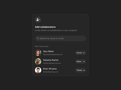 Add collaborators component components figma invite ui ui design