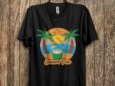 SUMMER T-SHIRT DESIGN Email:ahamedroni755@gmail.com celebration holiday illustration retro t shirt design summer t shirt design summer time t shirt design vintage t shirt design