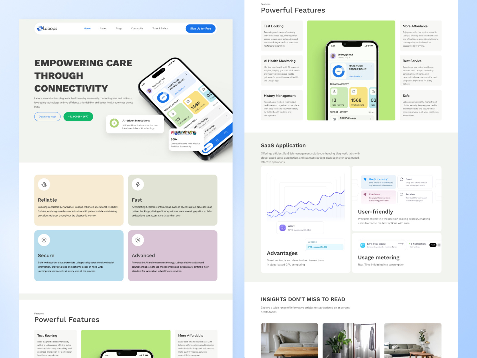 Example of Healthcare Website UI UX Design